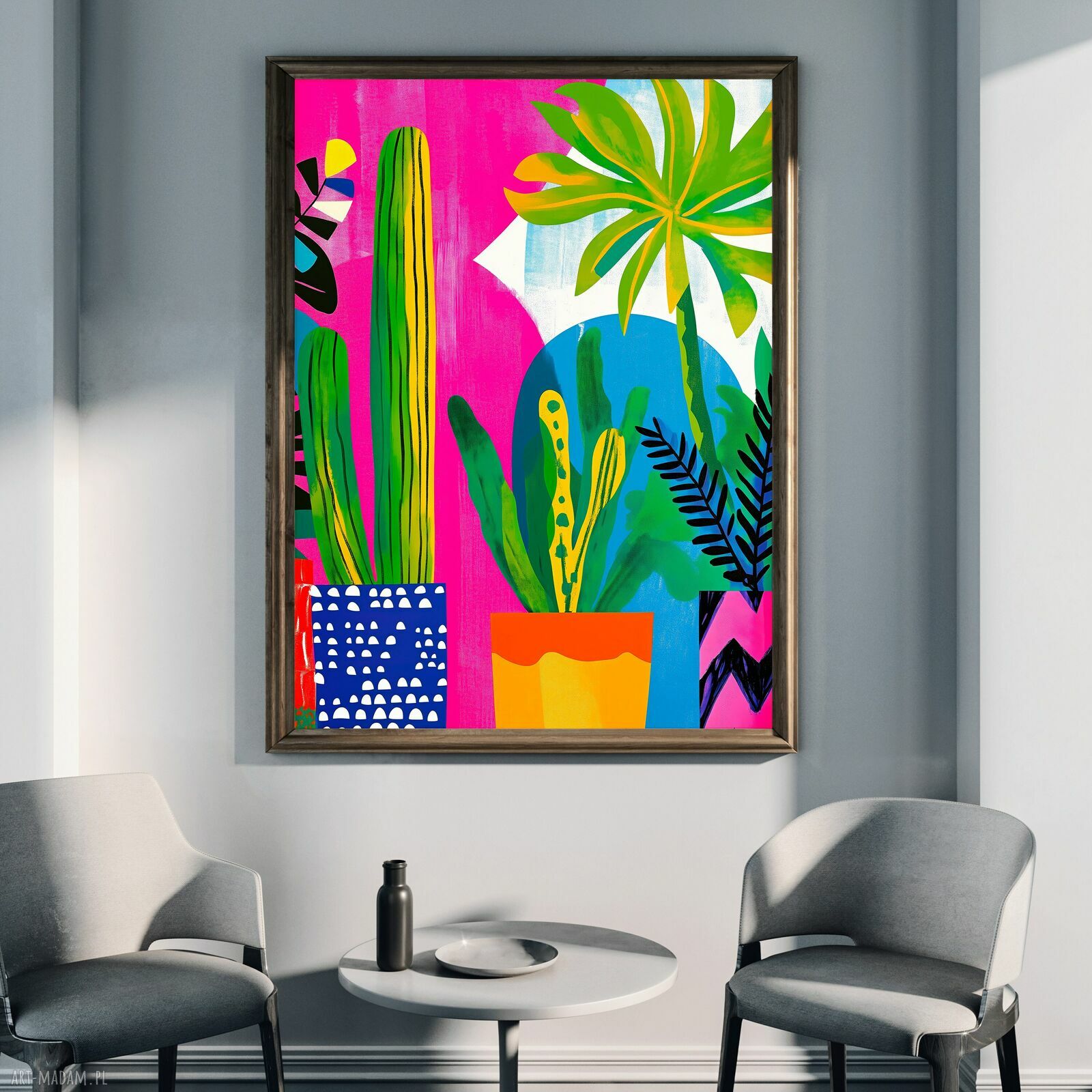 Kwiaty w doniczce 2 - grafika na plakat A3
