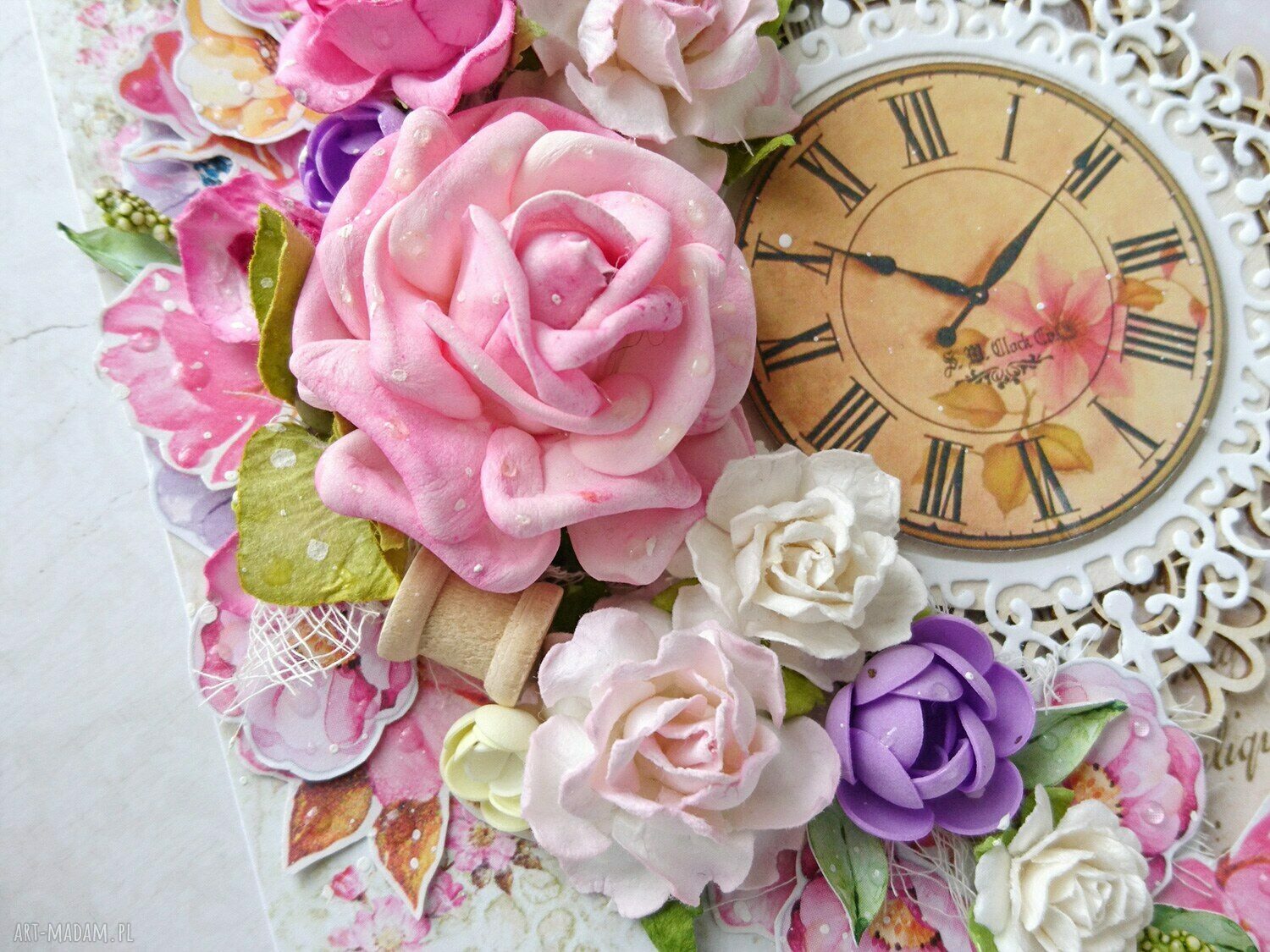 scrapbooking kartki: KWIECISTA KARTKA A5 W PUDEŁKU, OKOLICZNOŚCIOWA Autorskie