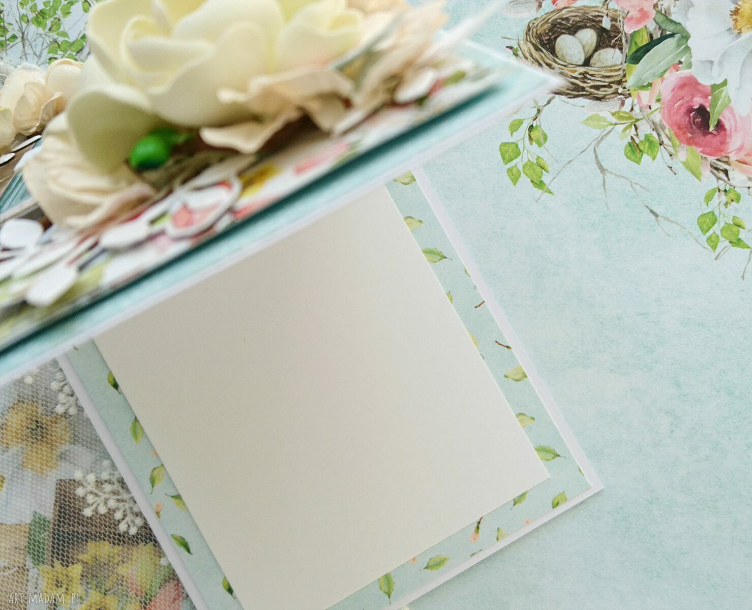 scrapbooking kartki: Kwiecista kartka Lovely Day Ręcznie wykonane