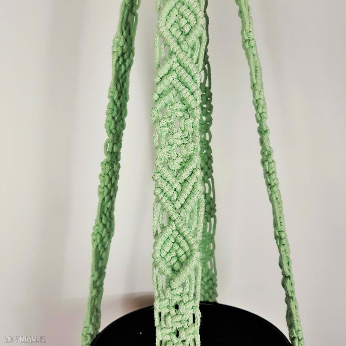 Kwietnik makrama „MIĘTA” boho - wiszący dekor na rośliny, 140 cm