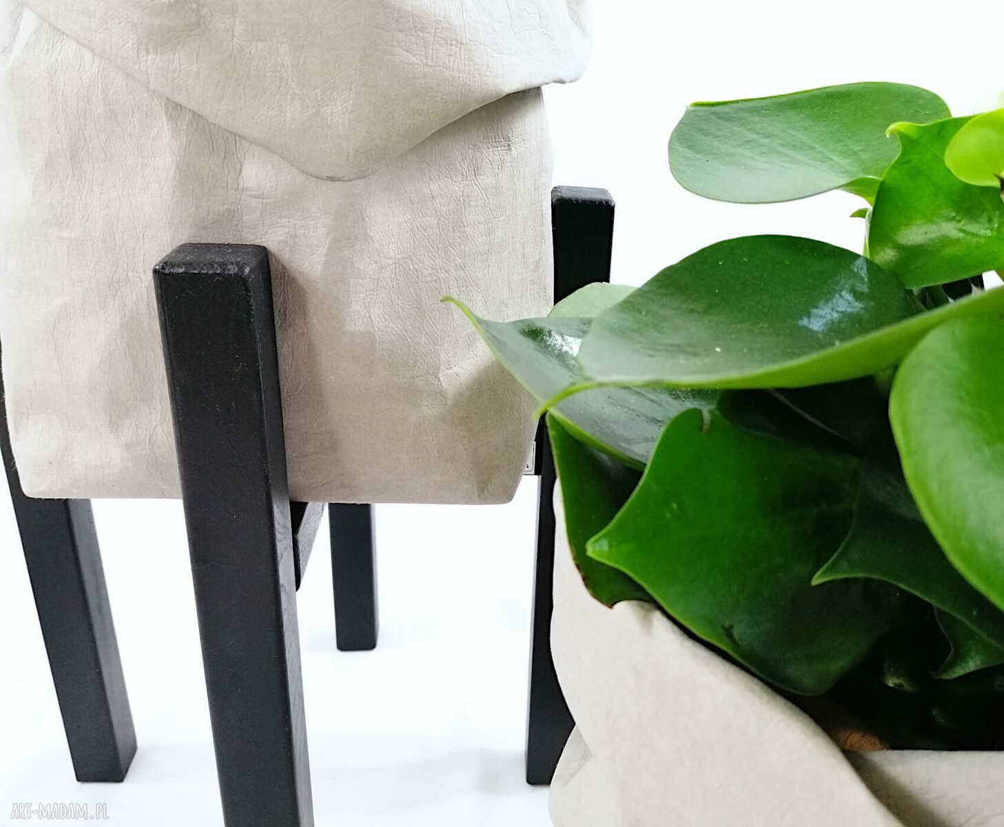 Kwietnik dębowy natural - stojak na donicę do 25 cm