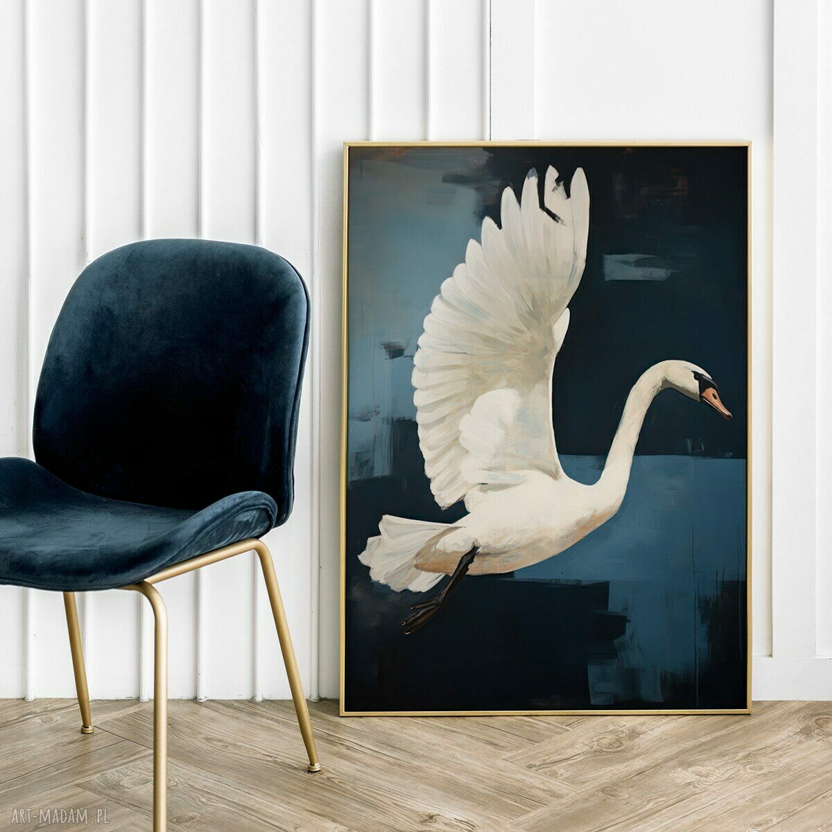 Plakat Łabędź 30x40 cm - dekoracja do salonu i sypialni