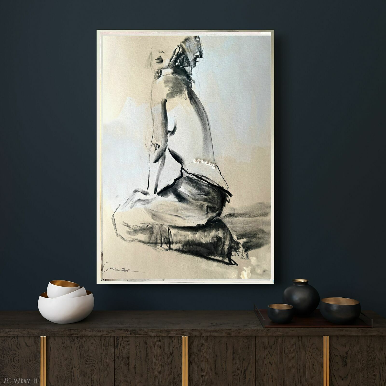 Obraz „Lady” 100x70 cm - gotowy do powieszenia, grafika kobieca
