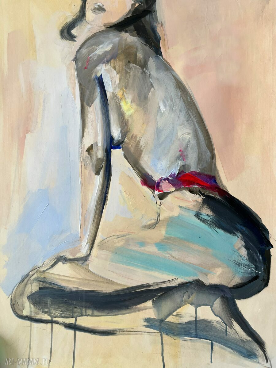 Lady - duży obraz kobiety 100x70 cm Louka