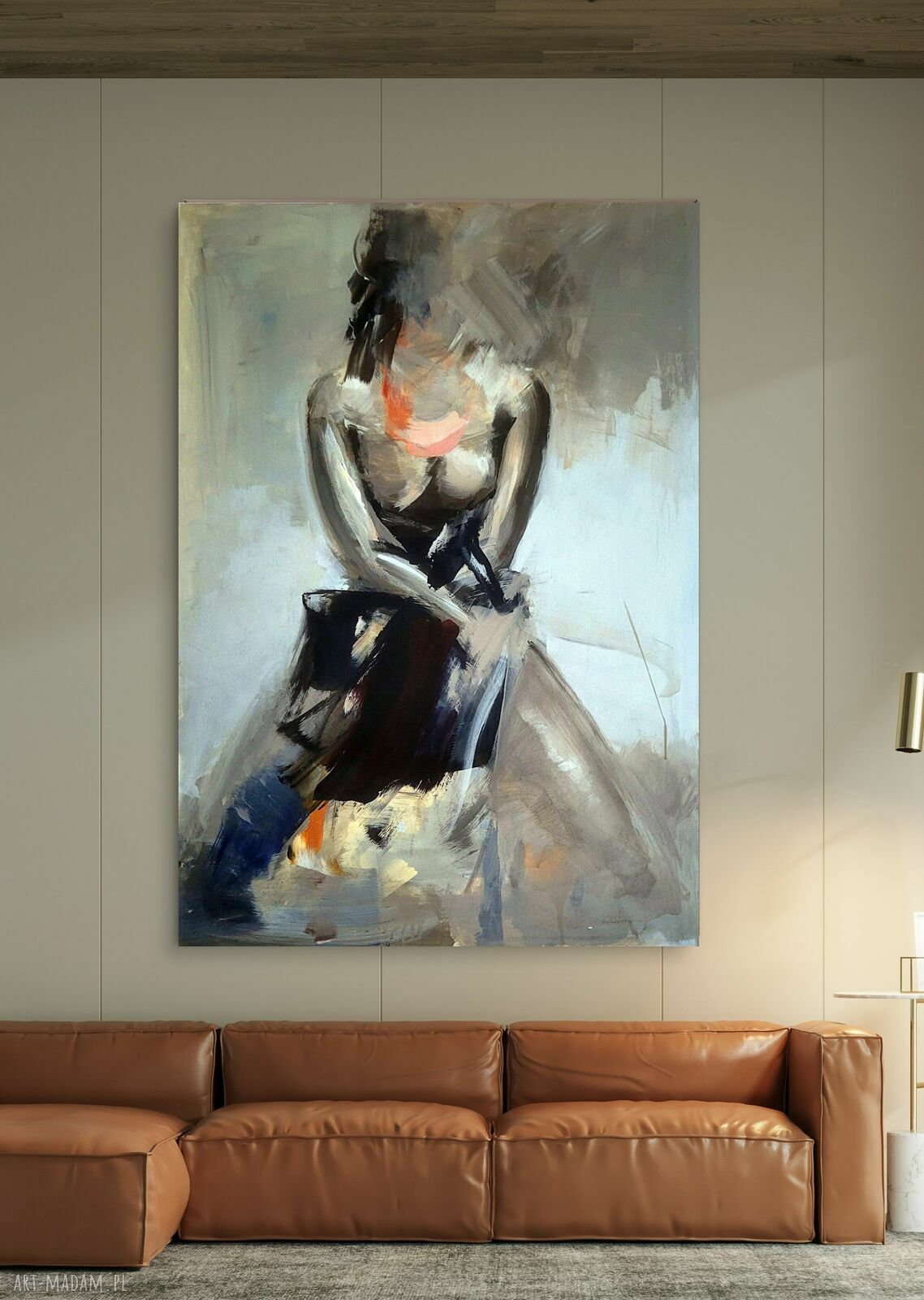 Lady - autorski obraz z kobietą 120x80 cm na płótnie