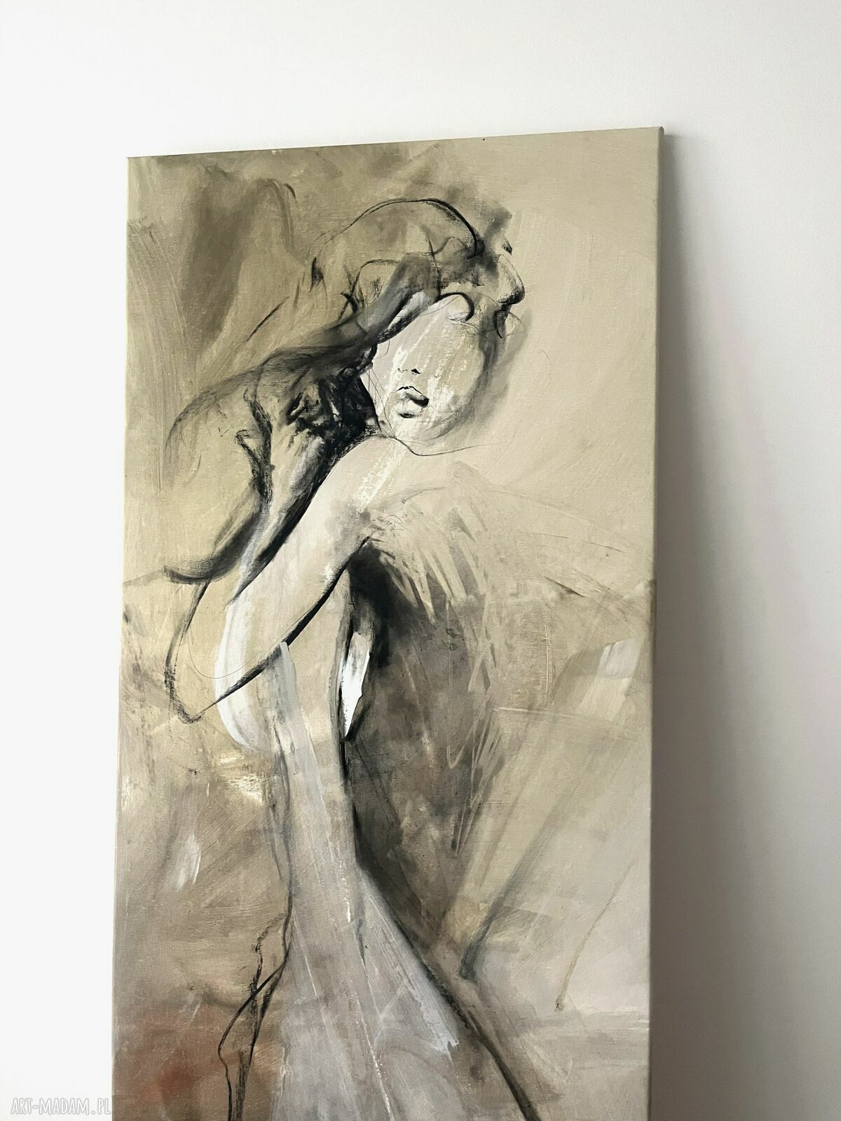 Lady - duży obraz kobiety na płótnie 150 x 60 cm