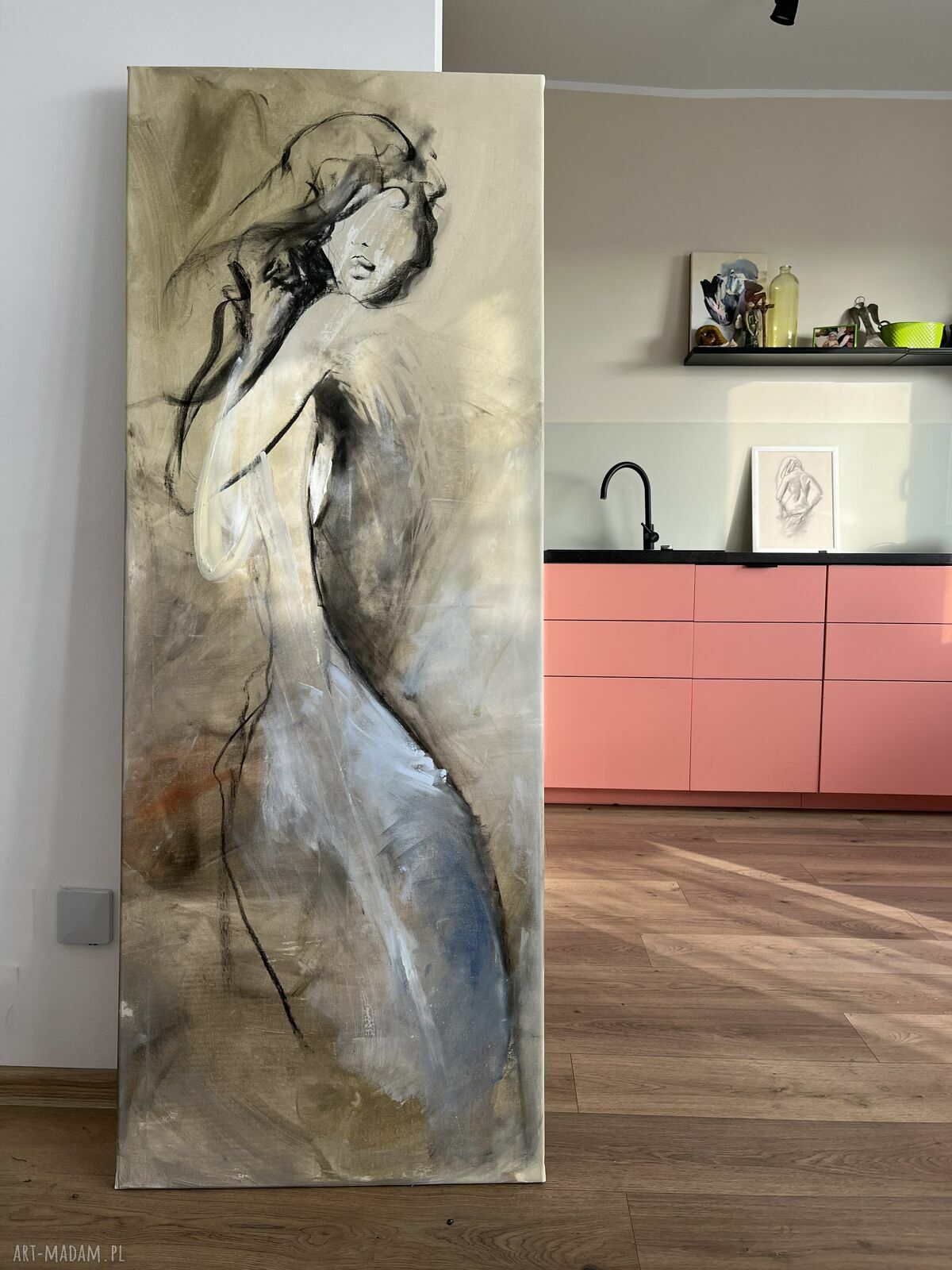 Lady - duży obraz kobiety na płótnie 150 x 60 cm