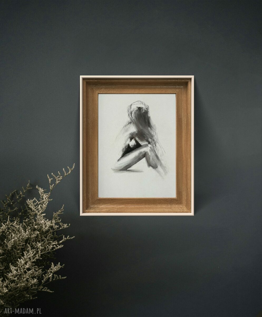 Lady 2 30x40 - zmysłowy obraz kobiety w szkicu