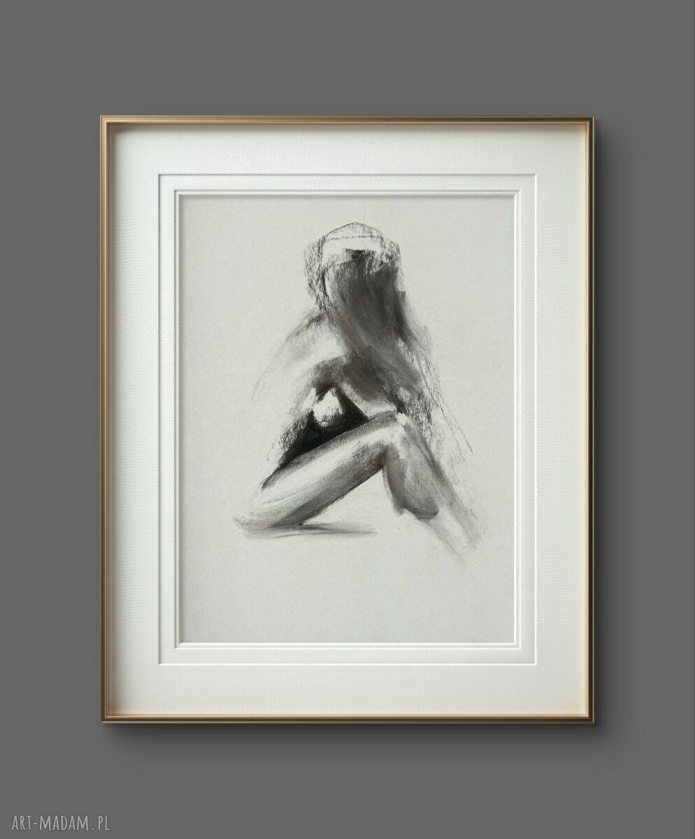 Lady 2 30x40 - zmysłowy obraz kobiety w szkicu