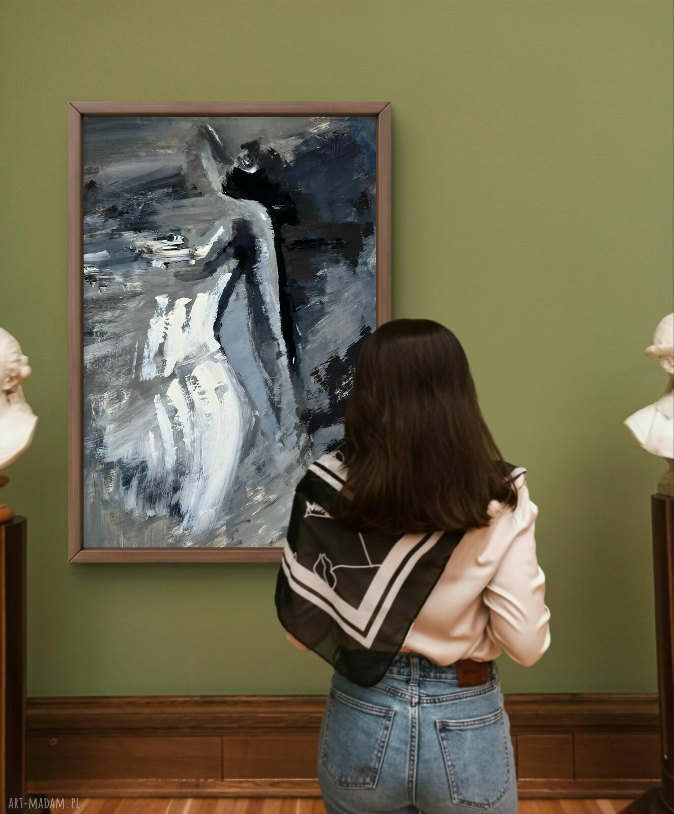 Lady 50x70 - duża grafika kobieta do sypialni i salonu - inkografia