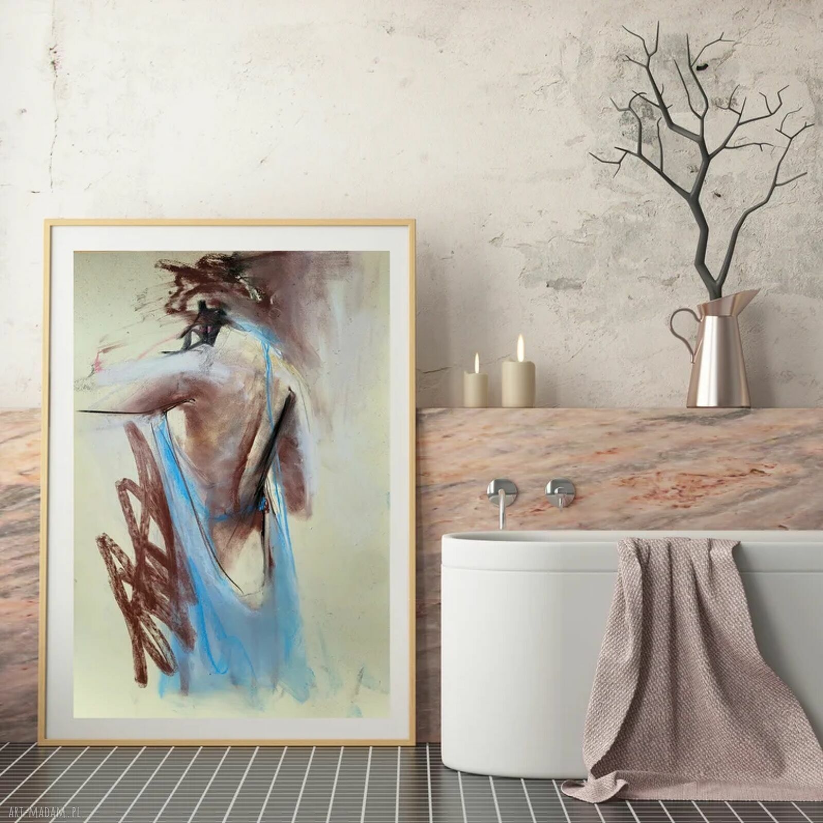 Lady - oryginalny rysunek kobiety 50x70 cm