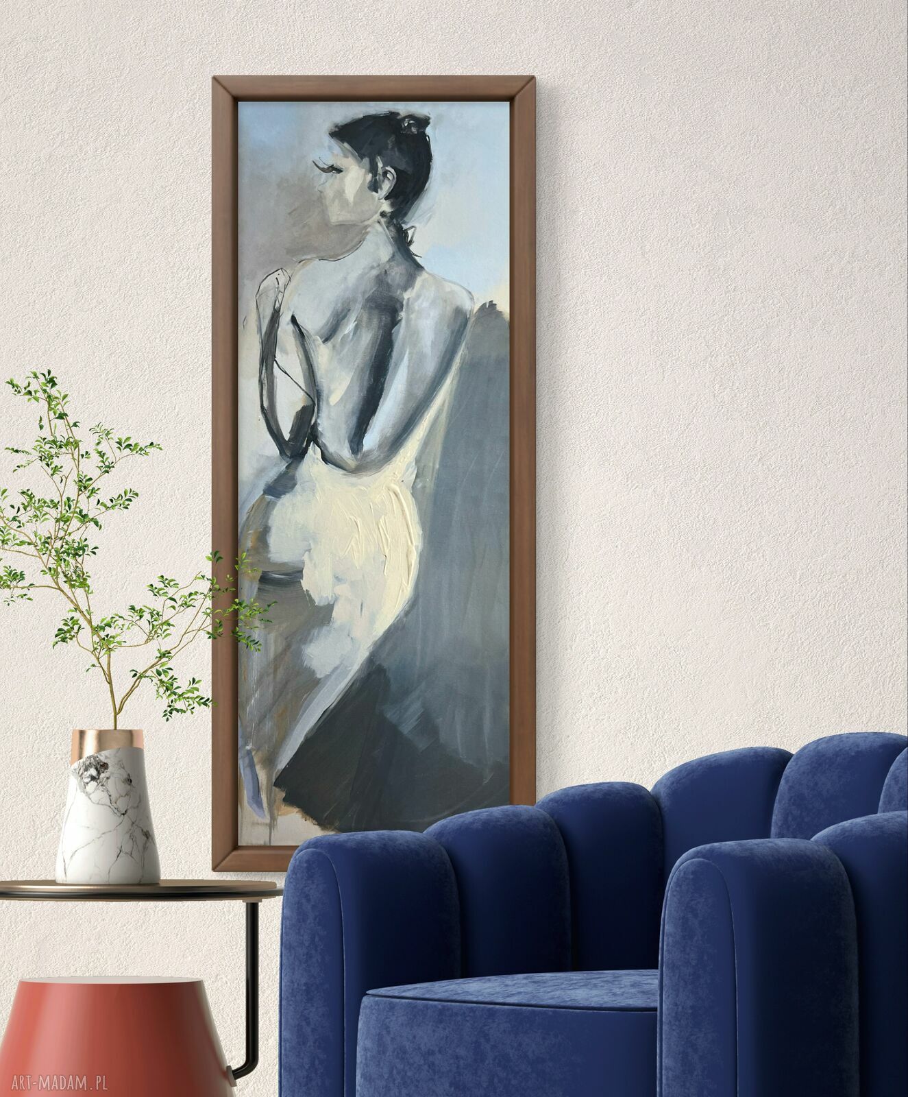 Lady - duży plakat z kobietą 120x60 cm do oprawy
