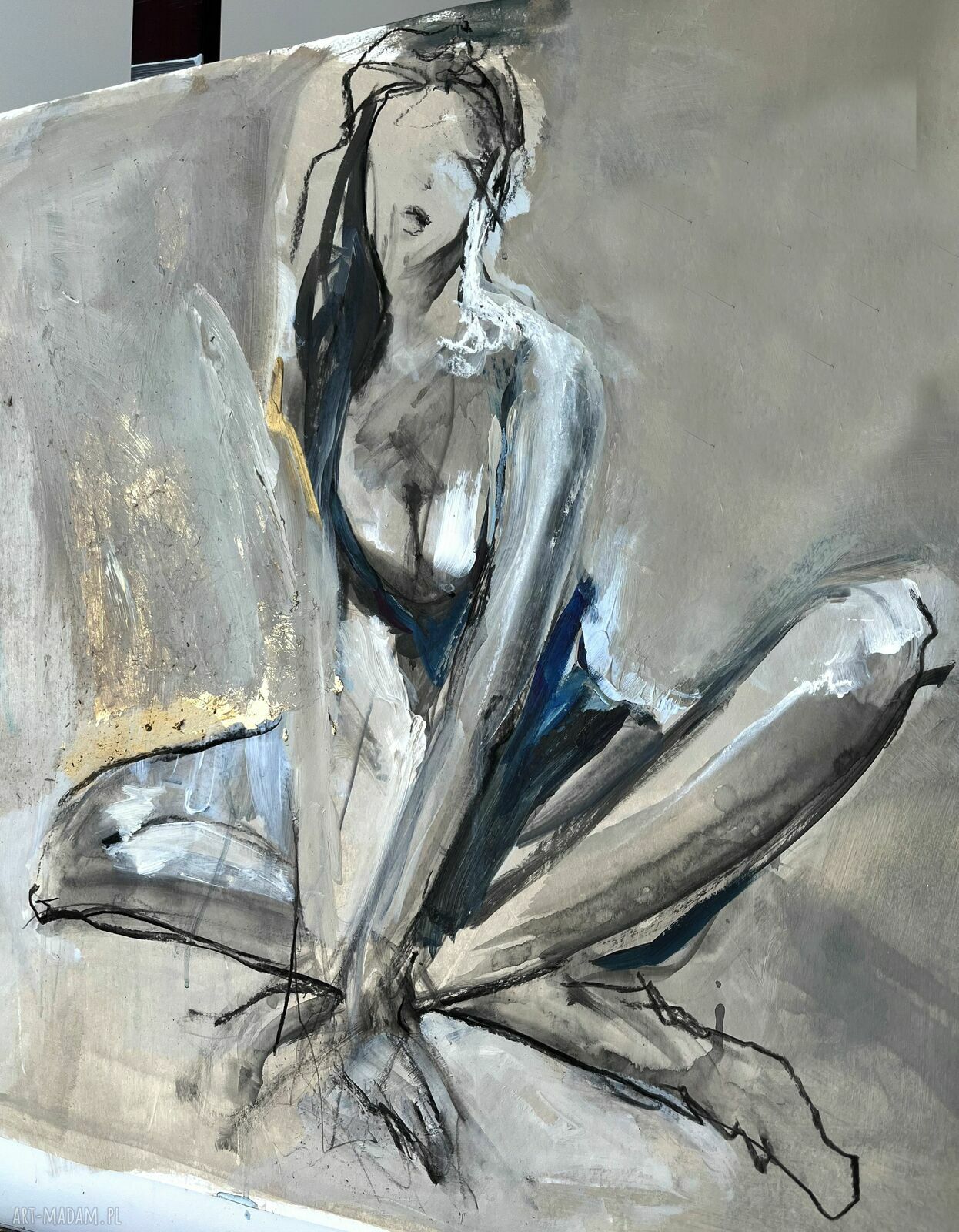 Lady - kobieca grafika do sypialni i salonu, format 64x64 cm