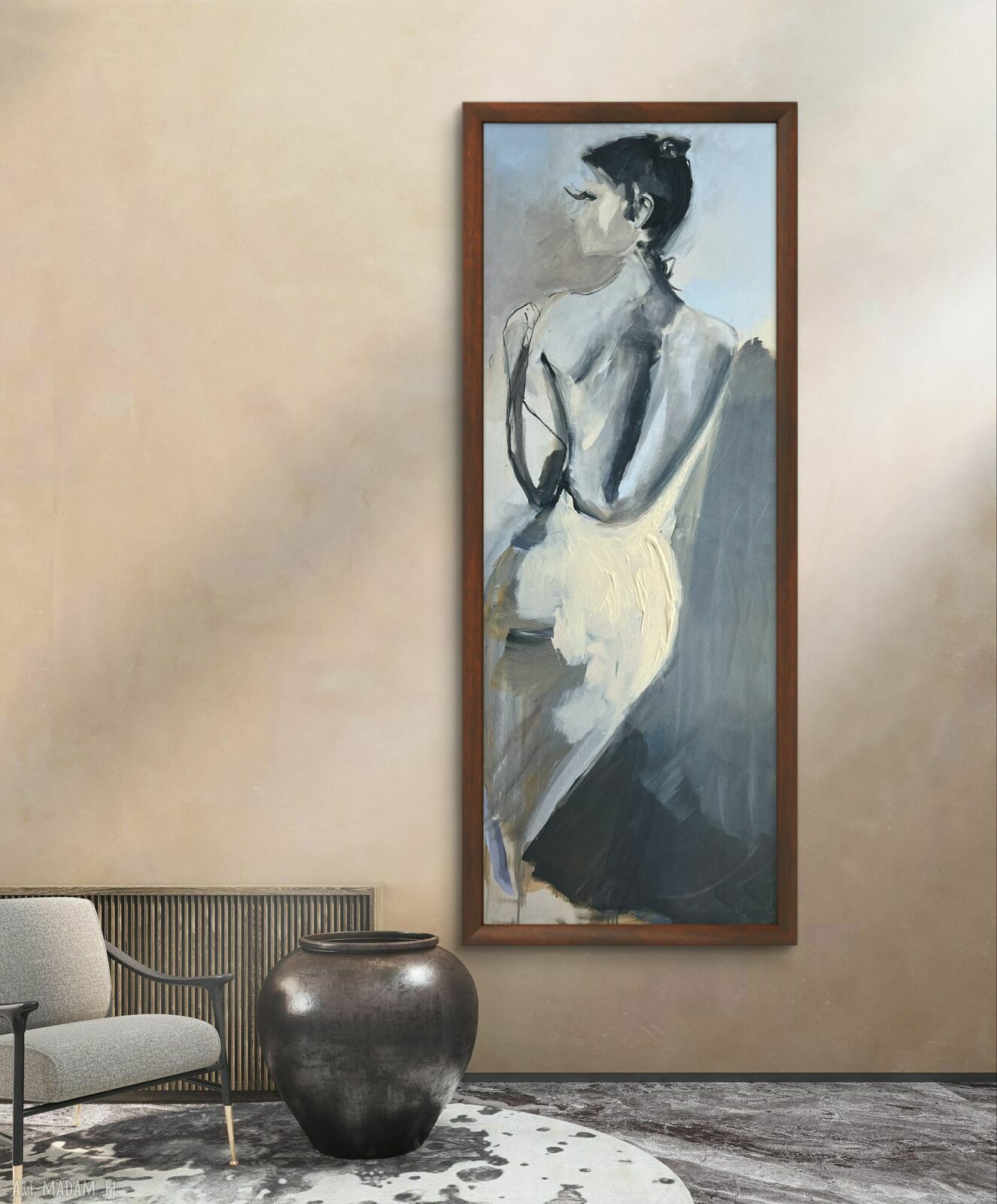 Lady - duży plakat z kobietą 120x60 cm do oprawy