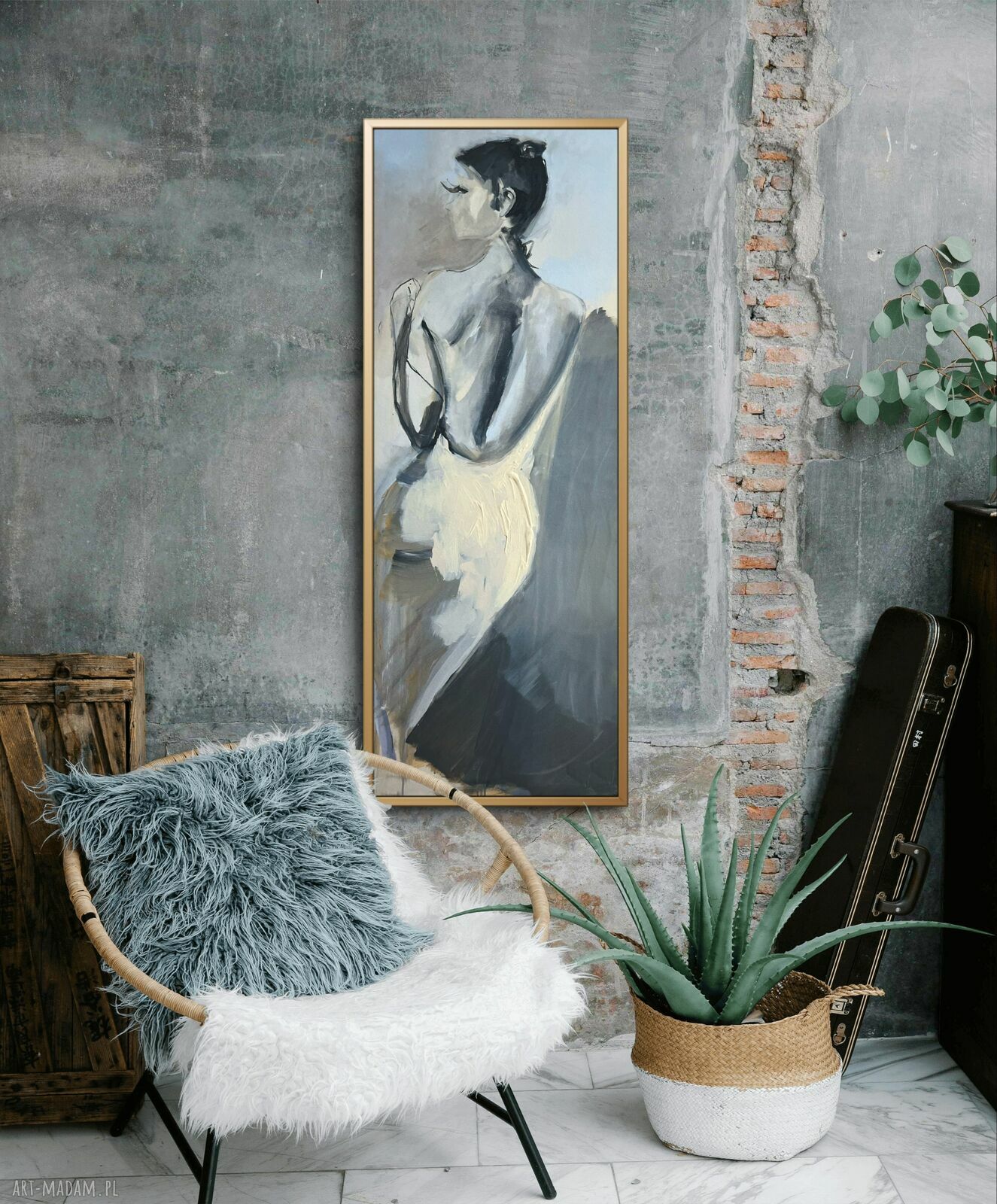 Lady - duży plakat z kobietą 120x60 cm do oprawy