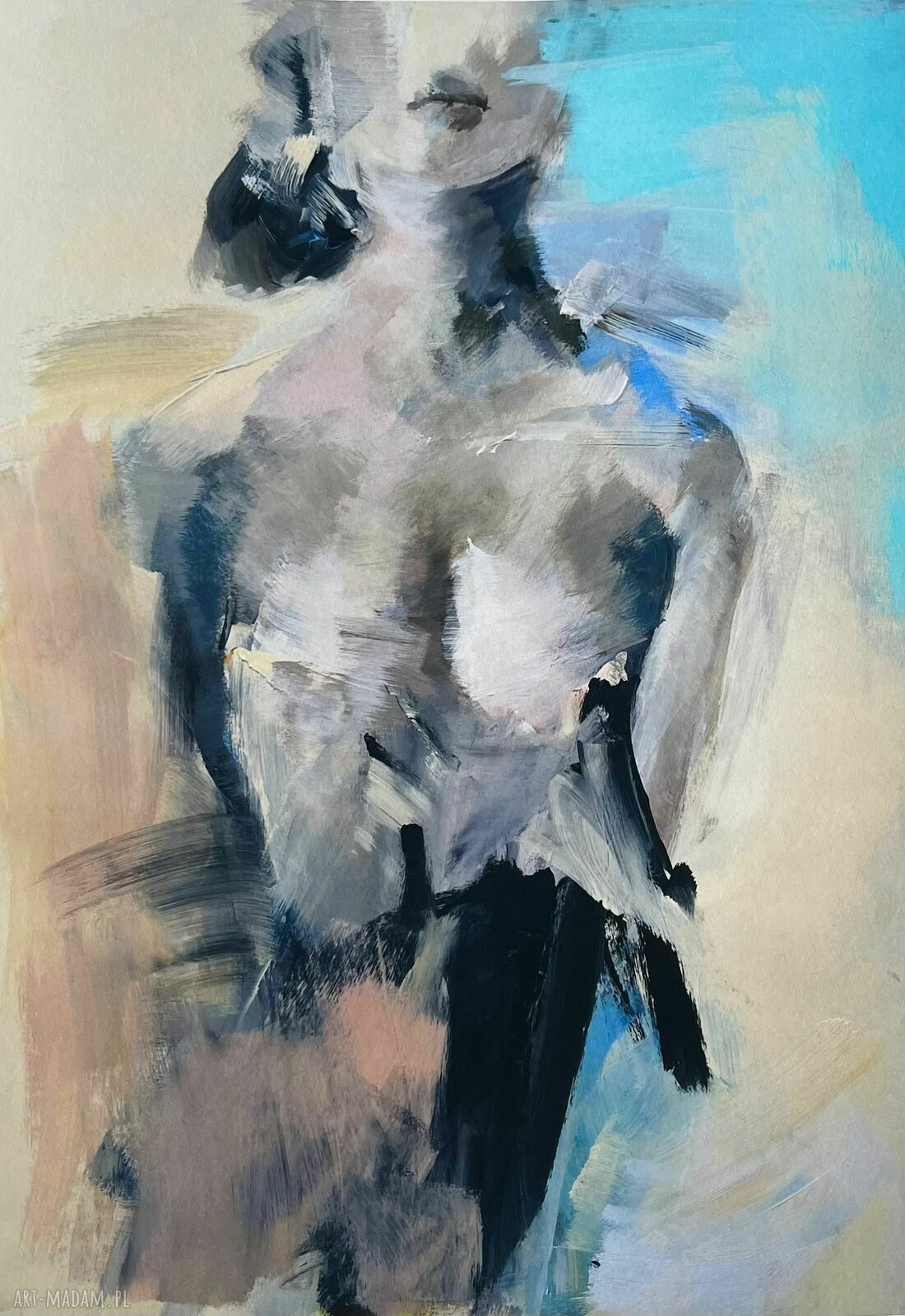 Lady - duży plakat kobieta 60x86 cm w stylu fine art
