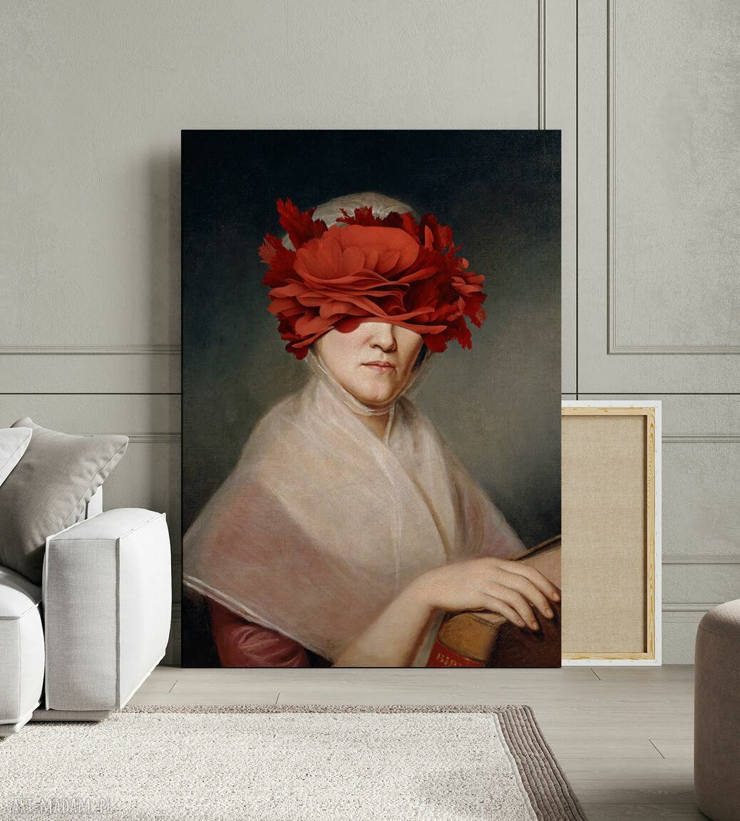 Plakat Lady Papaver A4 - kwiaty, kobieta i mak