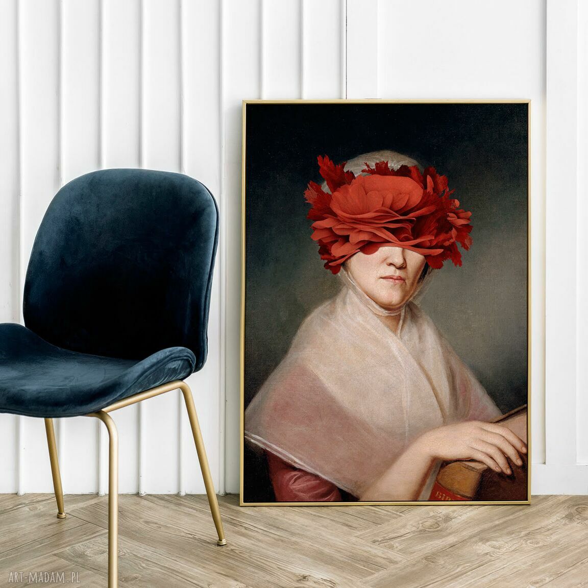 Plakat Lady Papaver A4 - kwiaty, kobieta i mak