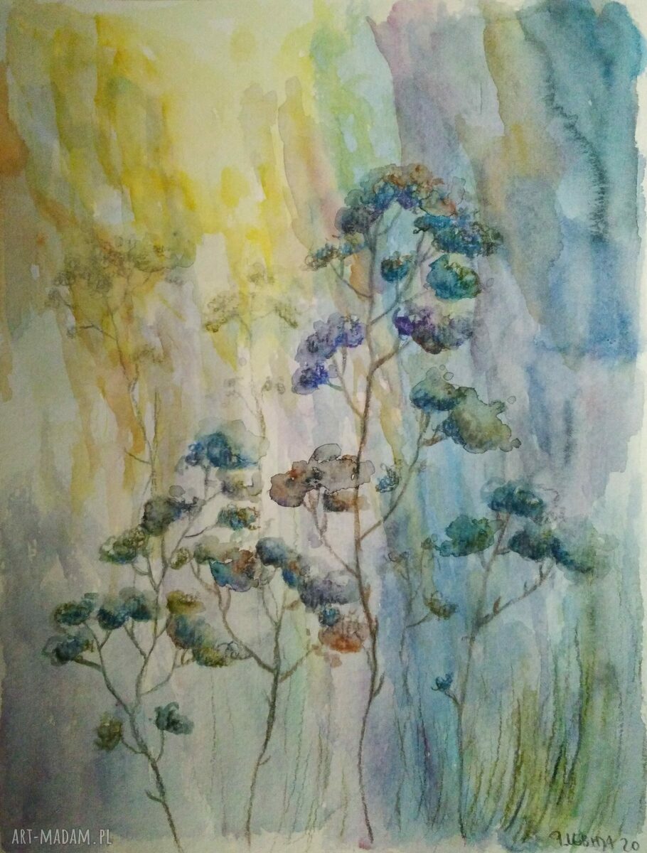 Łąka - akwarela 18x24 cm autorstwa Pauliny Lebidy