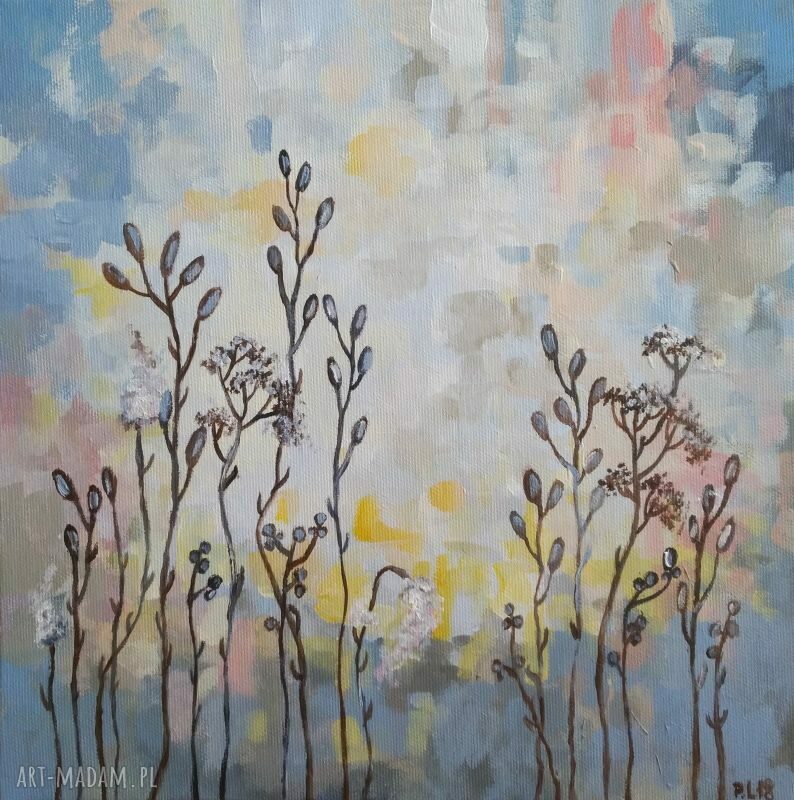 ŁĄKA - obraz akrylowy 30x30 cm (sygnowany i werniksowany)