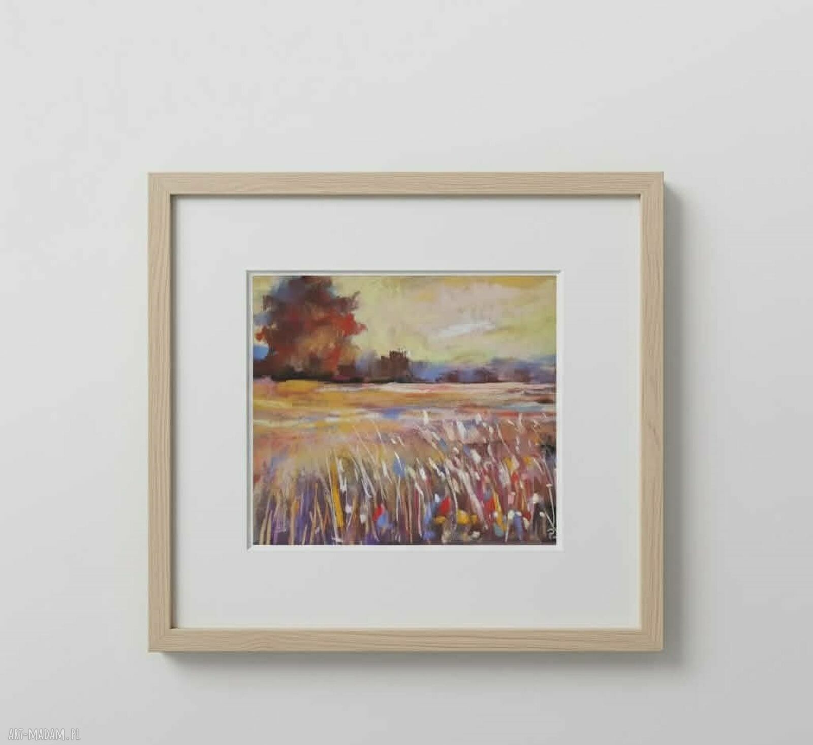 Łąka - pastel suchy 18x24 cm na papierze pastelmat
