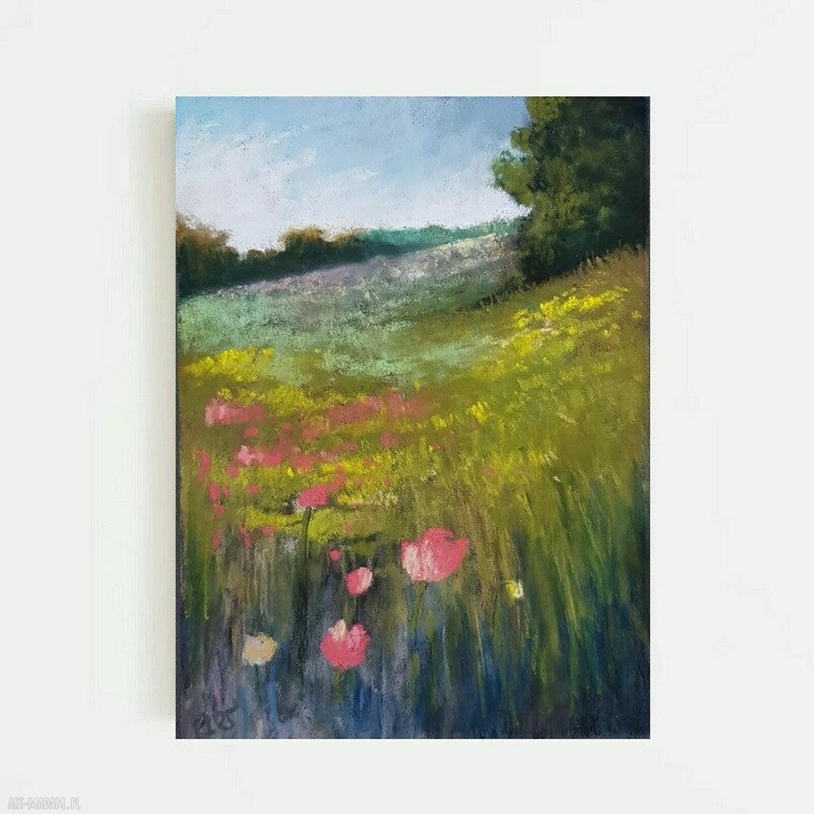 ŁĄKA - praca formatu 24/18 cm