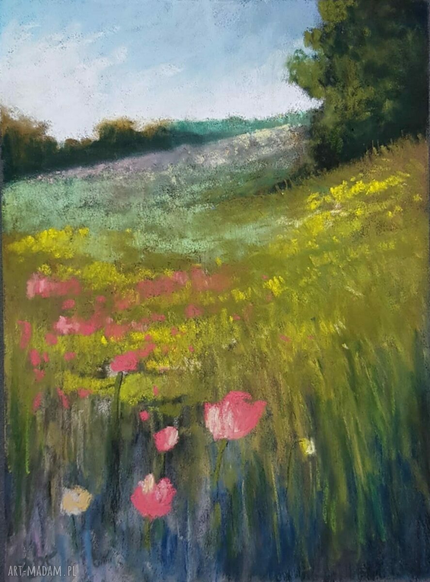 ŁĄKA - praca formatu 24/18 cm
