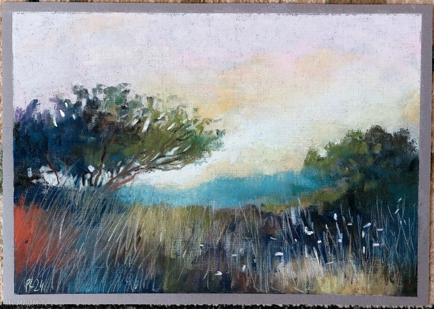ŁĄKA - pastele suche w formacie A4 (bez ramy)