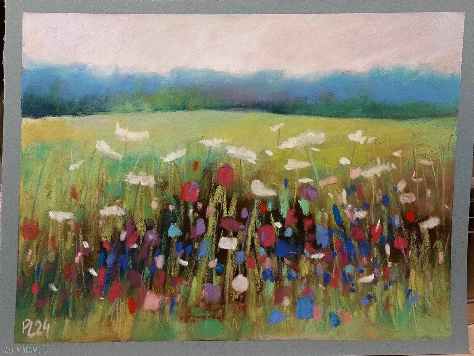 ŁĄKA - praca formatu 18/24 cm