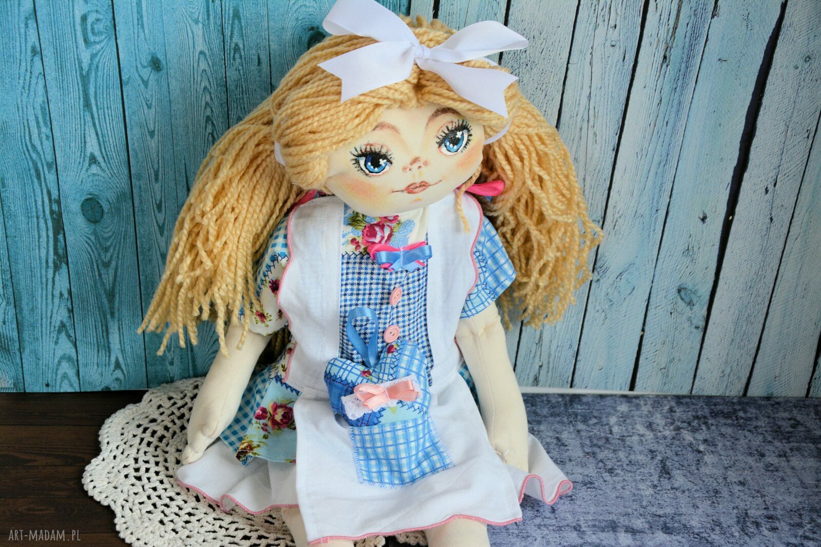 Lalka Dorotka 50 cm ręcznie malowana