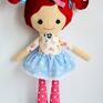 lalka lalki czerwone lala rojberka - lusia - 50 cm