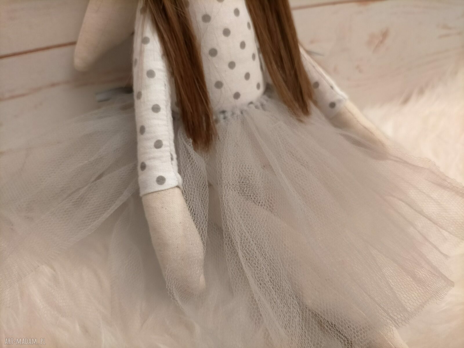 Lalka Anioł Tilda 45 cm - ręcznie szyta lalka dla dziecka