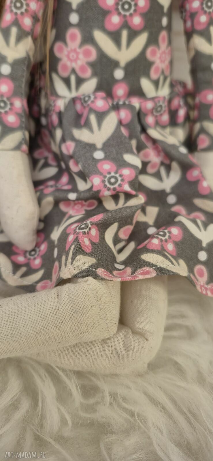 Lalka Anioł Tilda 45 cm - ręcznie uszyta i antyalergiczna