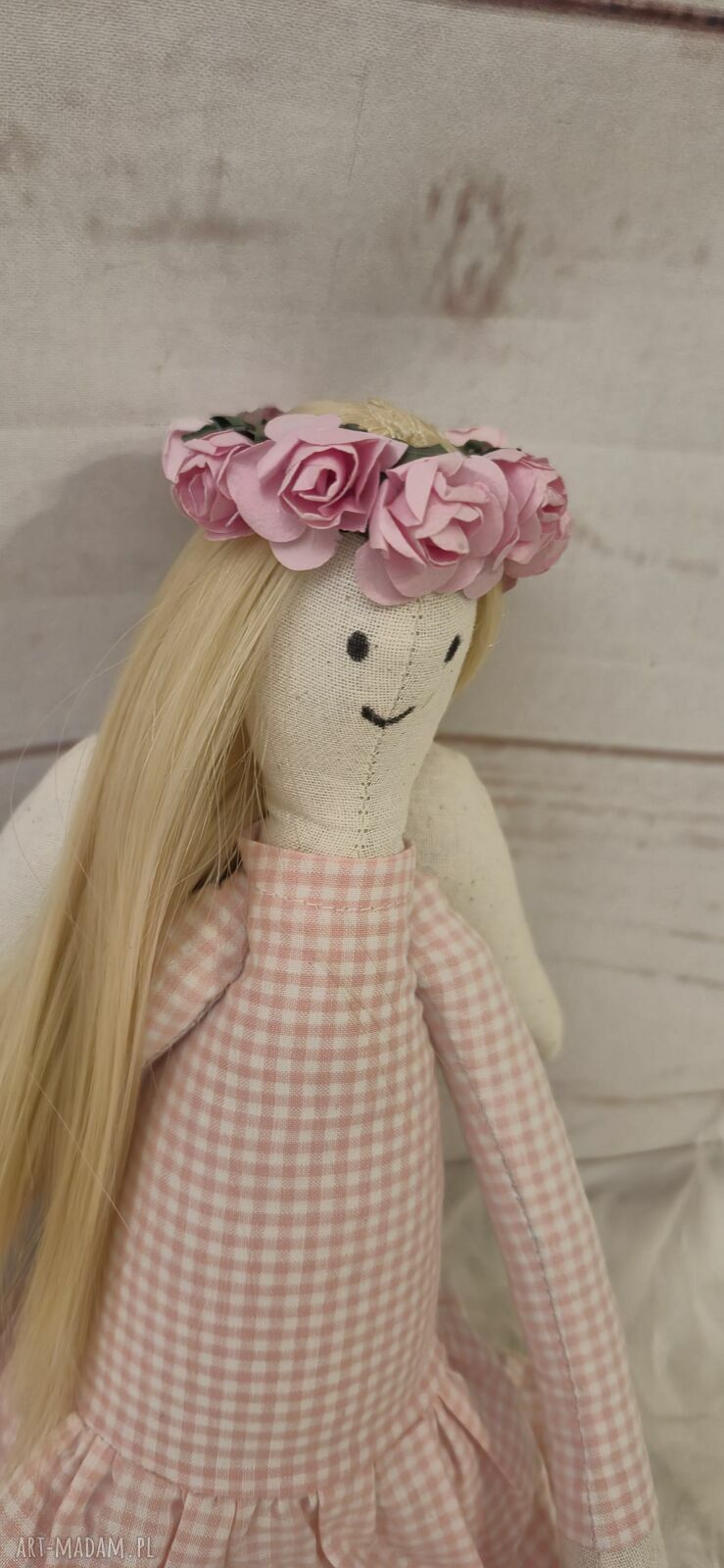 Lalka Anioł Tilda 45 cm - antyalergiczna, ręcznie szyta maskotka