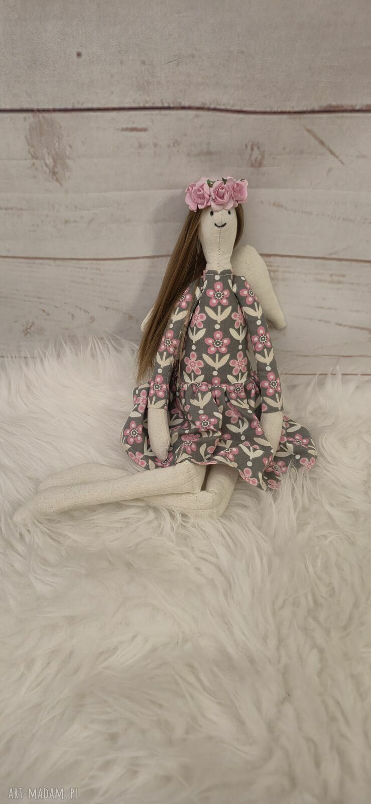 Lalka Anioł Tilda 45 cm - ręcznie uszyta i antyalergiczna
