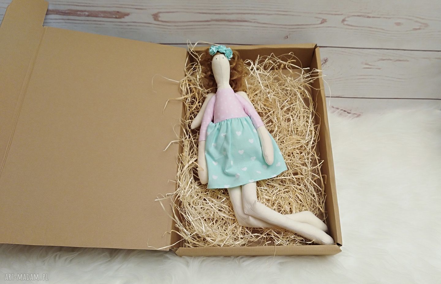 Lalka anioł Tilda 45 cm - antyalergiczna przytulanka handmade