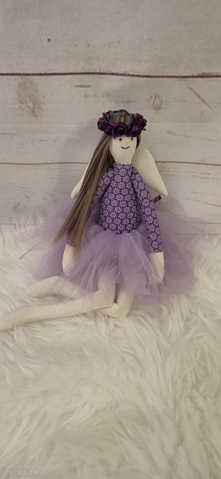 Aniołek tilda z bawełny, antyalergiczny wys. 45 cm - prezent od serca