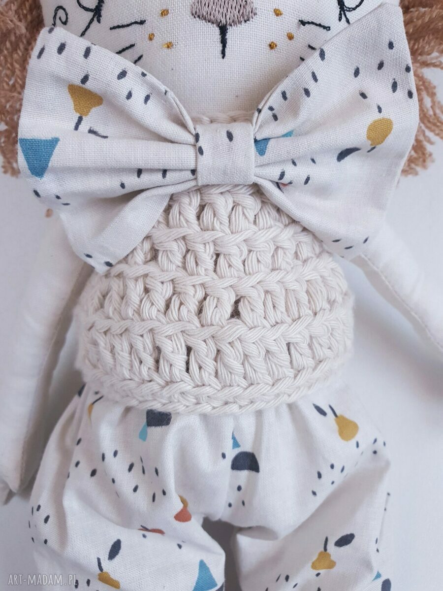 Lalka Lew Miecio - ręcznie robiona przytulanka zoo eko, 33 cm
