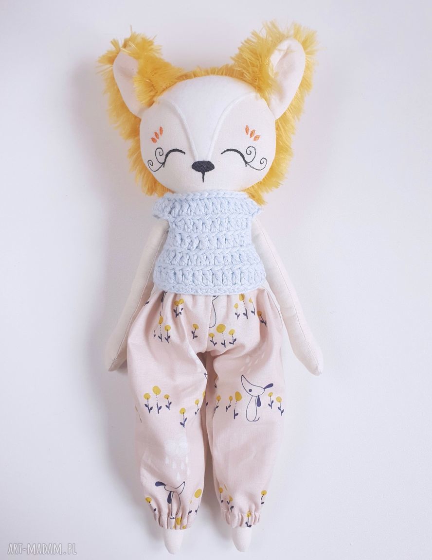 Lalka Lis Leoś - eko maskotka przytulanka 33 cm