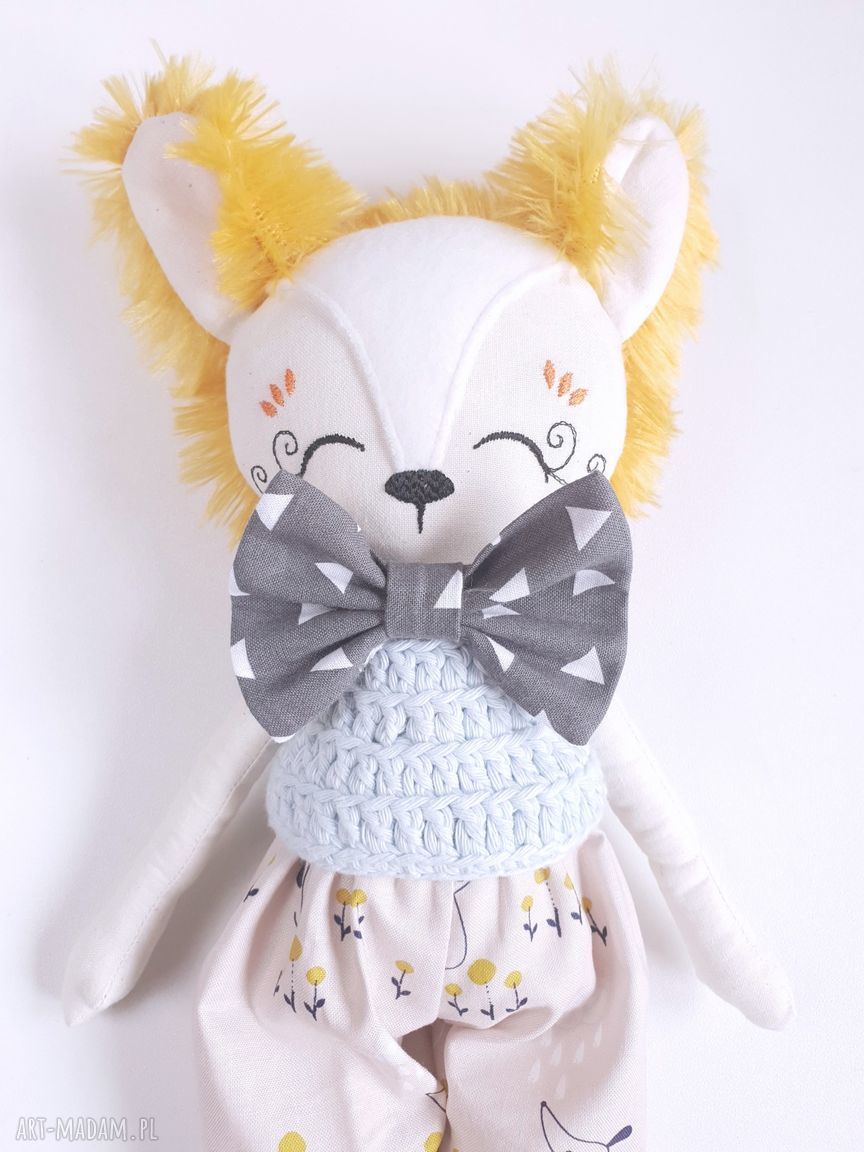 Lalka Lis Leoś - eko maskotka przytulanka 33 cm