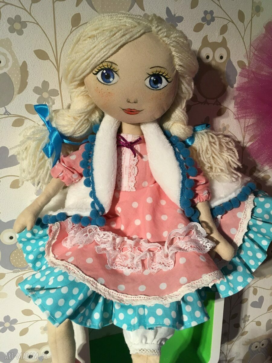 Lalka Małgosia - unikatowa szmacianka handmade 55 cm