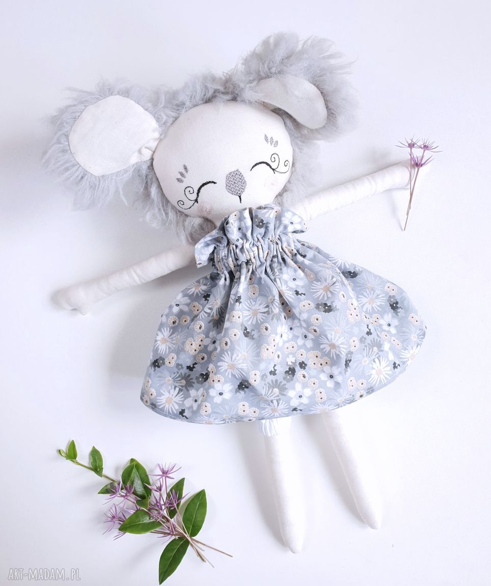 Lalka Miś Koala 33 cm - zestaw Safari z bawełnianą czapeczką