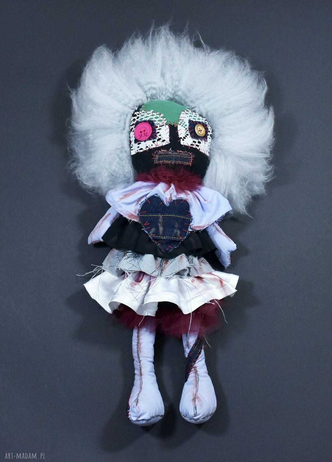 Morta - artdoll z upcyklingu, niepowtarzalna niespodzianka pełna charakteru
