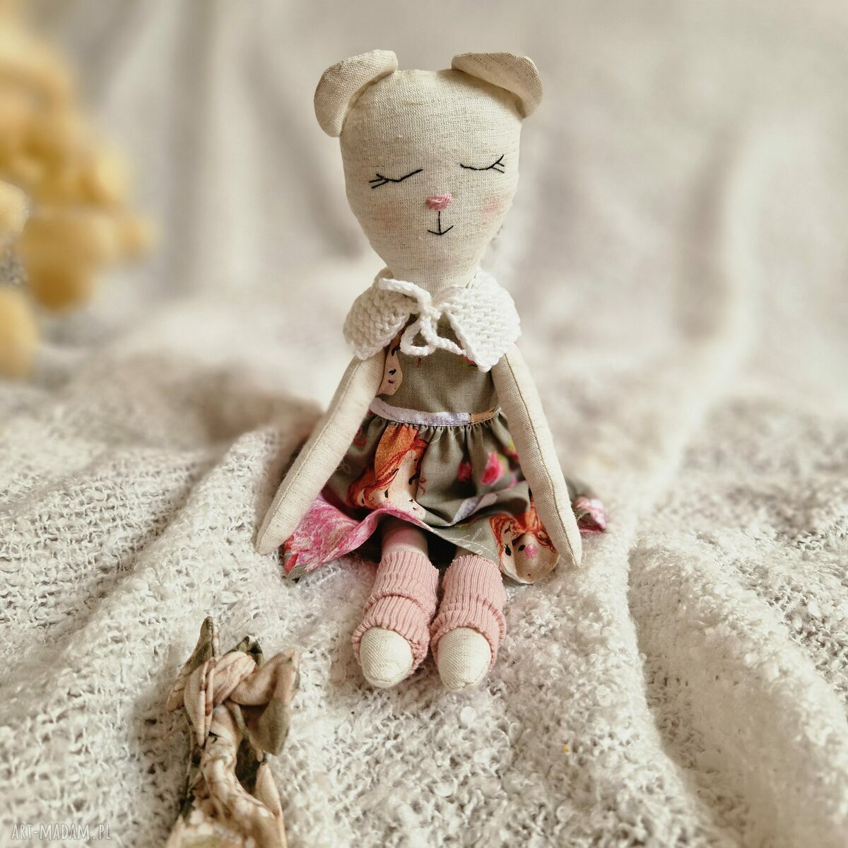 Lalka myszka Tilda - ręcznie szyta lalka dla dziewczynki (38 cm)