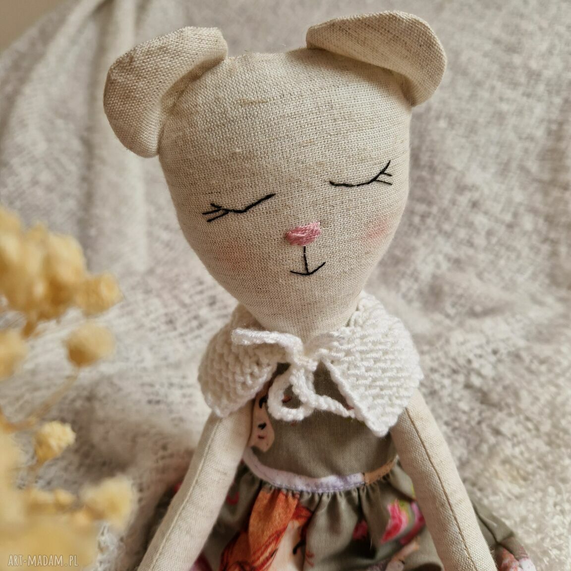 Lalka myszka Tilda - ręcznie szyta lalka dla dziewczynki (38 cm)