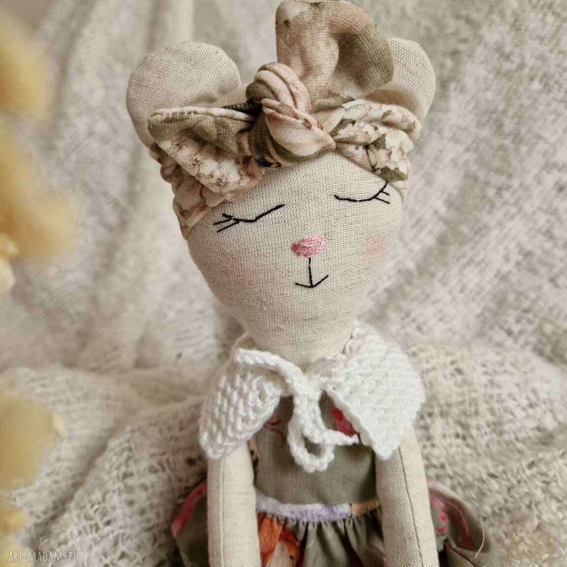 Lalka myszka Tilda - ręcznie szyta lalka dla dziewczynki (38 cm)