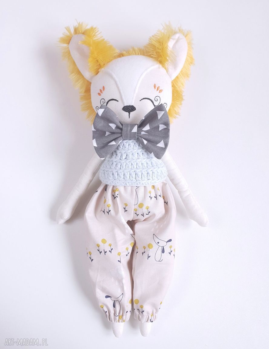 Lalka Lis Leoś - eko maskotka przytulanka 33 cm