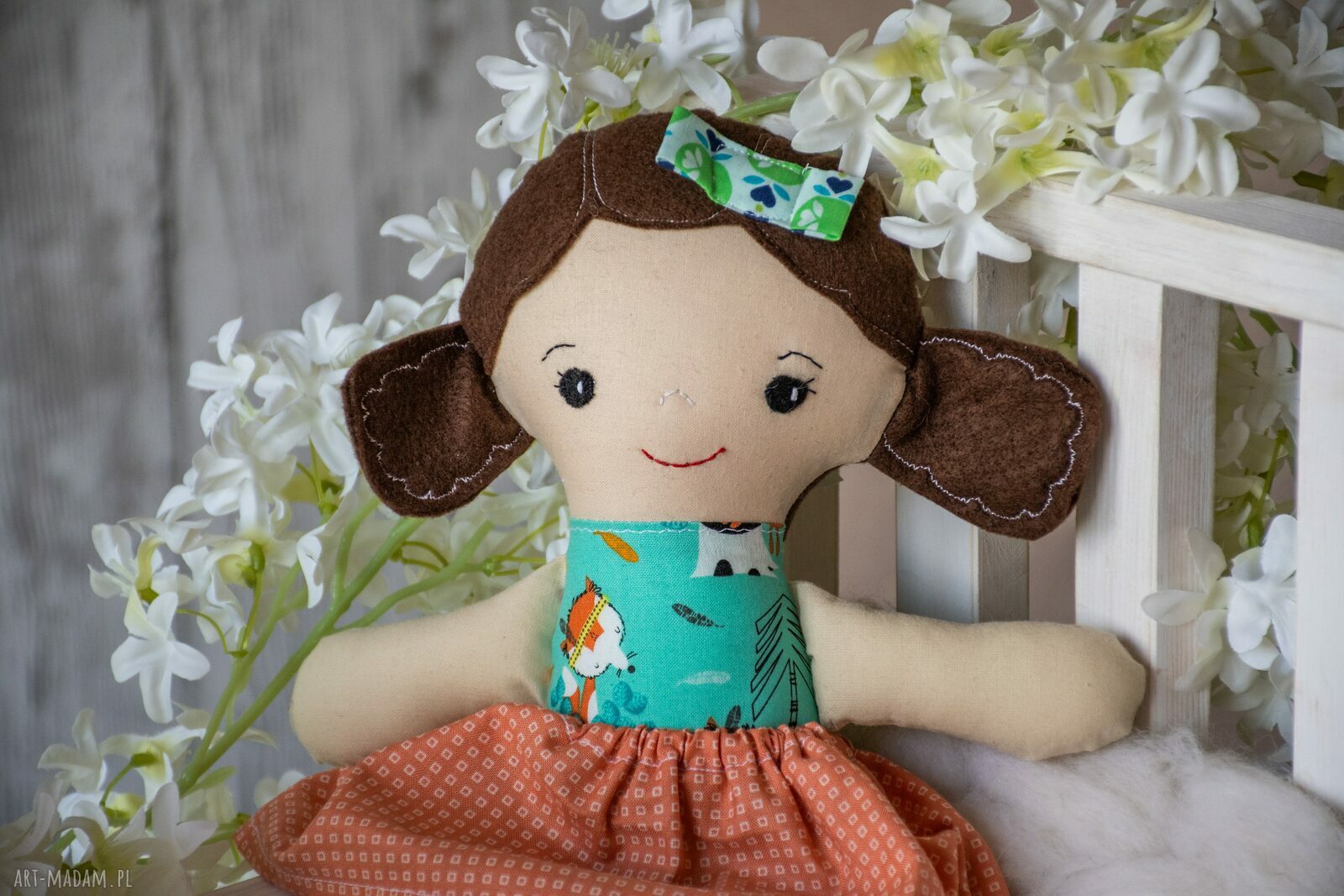 Lalka Pyzunia Alinka 31 cm - ręcznie haftowana