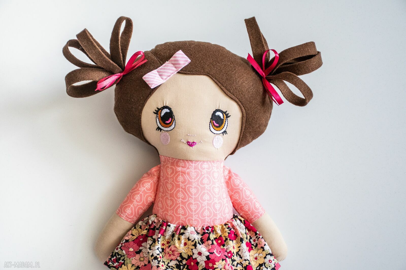 Lalka Rojberka Lusia 46 cm - haftowana dla córeczki (ręcznie szyta)
