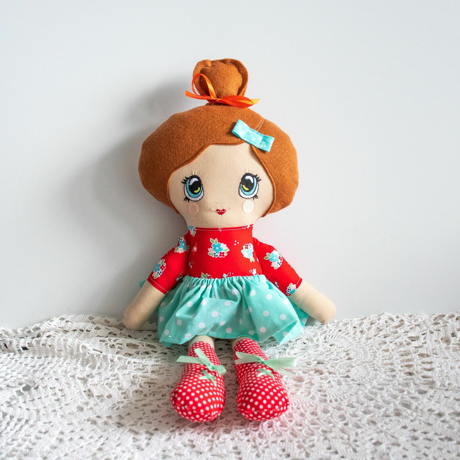 Lalka Rojberka Agatka 46 cm - prezent handmade na roczek